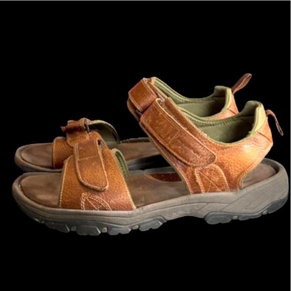 Rockport Men\'s Strap Sandal, Brown, Leather 12